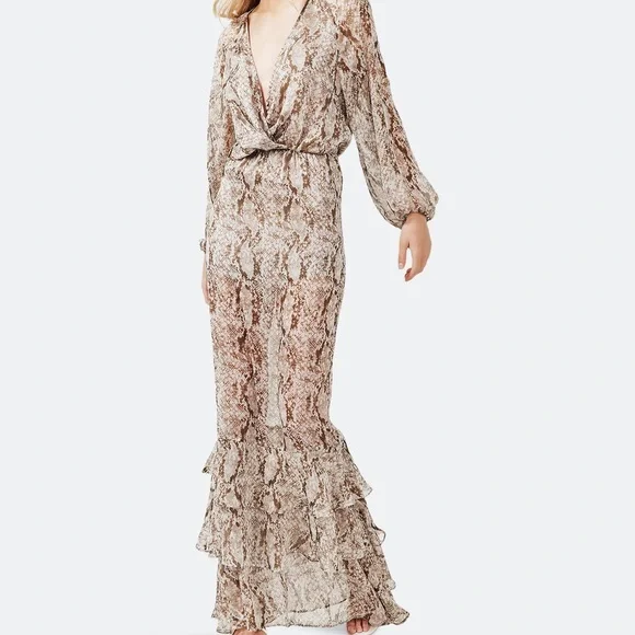 Derma Department Kyanni Maxi Dress - Brown - 8